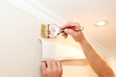 Pose de papier peint à Pressins — revêtements muraux et toiles de verre
